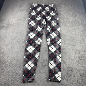 Leggings Soft Always Brushed Plaid Print Womens One Size
